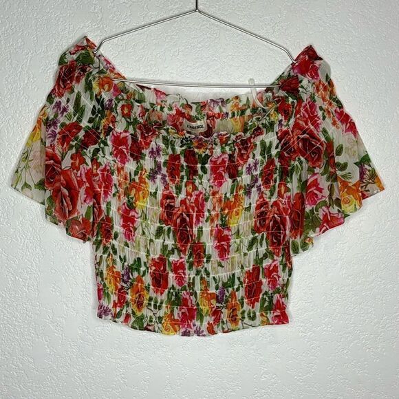 New L'AGENCE Bexley Off-The-Shoulder Top Floral Small - Picture 2 of 15